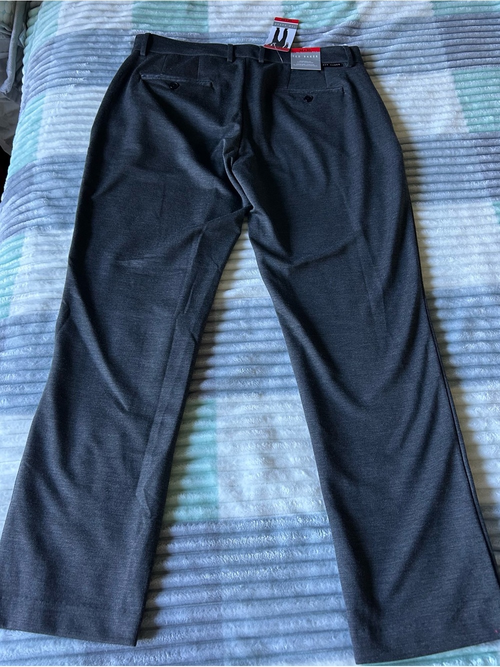 Ted Baker Men's Charcoal Straight-Leg Dress Pants size 34